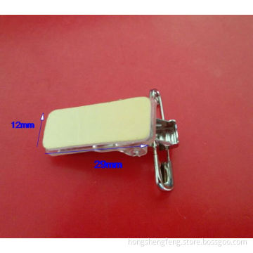 Manufacturer Adhesive Tape Metal Badge Clip